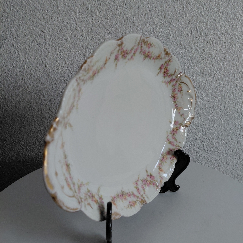 Limoge Teodor Haviland France Oval Serving  Porcelain  Floral Gold Trim Plate - Picture 8 of 16